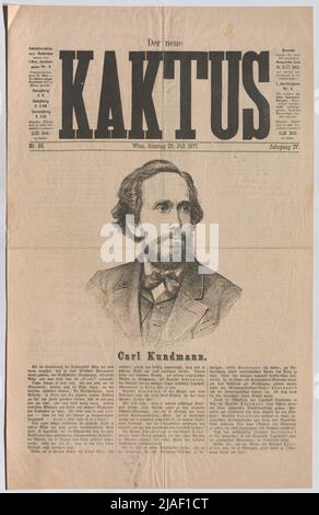 Carl Kundmann. ". Karl Kundmann, sculptor (title page of" The Neue Kaktus  "). Richard Weix (Weixlgrtner) (1849-1912), Artist Stock Photo - Alamy