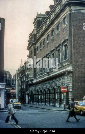 1970s archive image of the Grade II listed Marshall Street Baths in Soho, London.  Built in 1850. Stock Photo