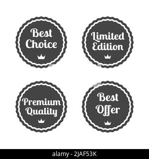 Premium quality and limited edition label badge set. Original product, best choice vector ribbon banner badges. Stock Vector