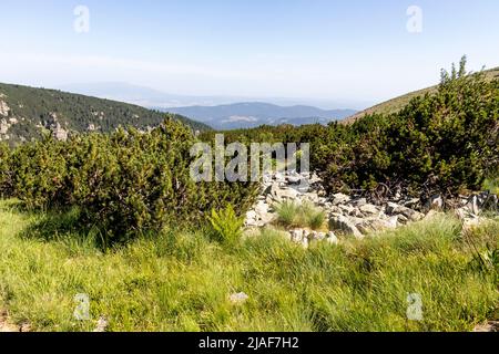 Amazing Landscape of Rila Mountain near The Scary lake, Bulgaria Stock Photo