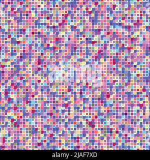 Abstract fashion polka dots background. White seamless pattern with rainbow gradient circles. Template design for invitation, poster, card, flyer Stock Vector
