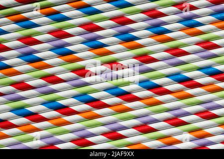 Paper straws for drinks. Stock Photo