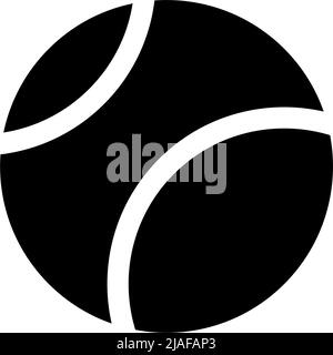 Baseball Ball, Leather Sports Equipment. Flat Vector Icon illustration. Simple black symbol on white background. Baseball Ball, Sports Equipment sign Stock Vector