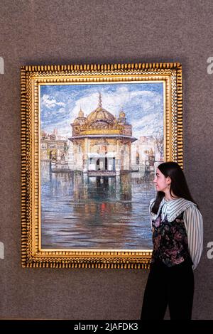 Golden Temple in Amritsar by Tornai, in frame Stock Photo - Alamy