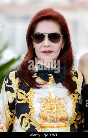 Priscilla Presley poses at the photocall of 'Elvis' during the 75th Annual Cannes Film Festival at Palais des Festivals in Cannes, France, on 26 May 2022. Stock Photo