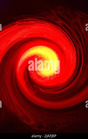 spiral light abstraction in the dark Stock Photo