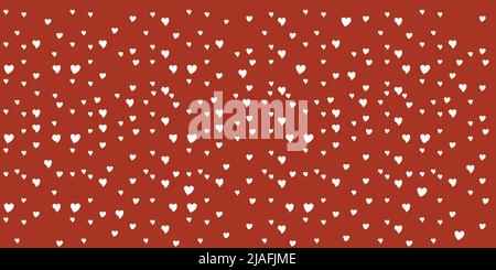 Seamless background pattern illustration on red background with loves Stock Vector
