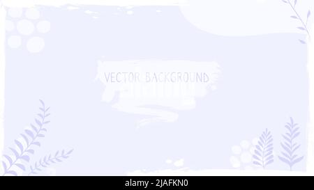 Organic minimal background, floral decorative long banner with branch silhouettes, grunge brush decor and empty space for text. Vector abstract poster Stock Vector