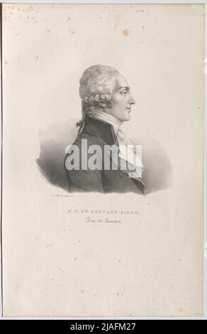 Ad. LS. De Gontaut Biron, Duke of Lauzun. '. Armand-Louis de Gontaut, Duke of Biron, Duke of Lauzun, Französischer General. Francois Seraphin Delpech (1778—1825), Artist, Henri Grevedon (1776—1860), artist Stock Photo