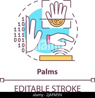 Palms concept icon Stock Vector