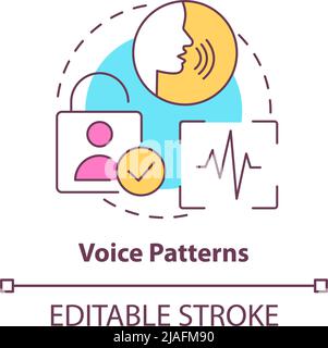 Voice patterns concept icon Stock Vector