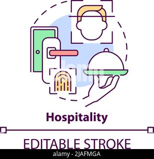 Hospitality concept icon Stock Vector