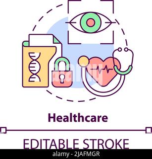 Healthcare concept icon Stock Vector