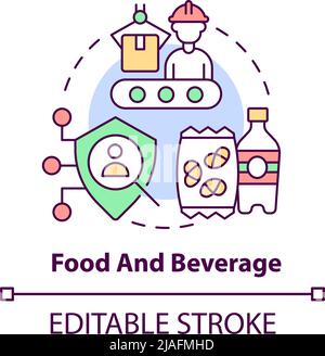 Food and beverage concept icon Stock Vector