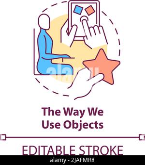 The way we use objects concept icon Stock Vector