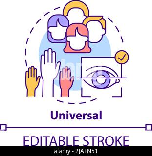 Universal concept icon Stock Vector
