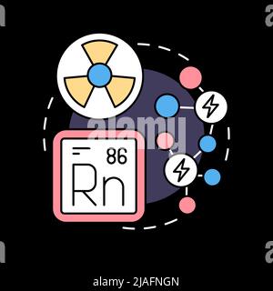 Vector logo for Nuclear Energy, dark hexagonal sticker with innovation ...