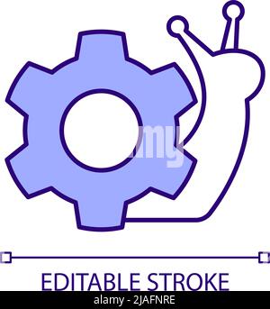 Slow process RGB color icon Stock Vector