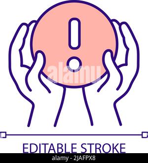 Dealing with unexpected risks RGB color icon Stock Vector