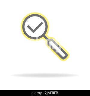 search icon with an approval sign Stock Vector