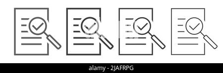 Search Bar Document Icons Collection Stock Vector