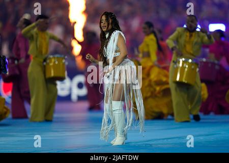 Camila Cabello during the UEFA Champions League Final match between Liverpool FC and Real Madrid played at Stade de France on May 28, 2022 in Paris, France. (Photo / Magma) Stock Photo
