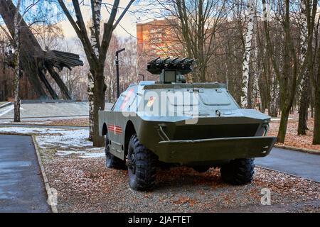 Ryazan, Russia - November 22, 2021: BRDM, Russian armoured reconnaissance and patrol vehicle Stock Photo