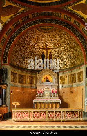 Interior of the Chapel of Grace (Gnadenkapelle) of the monastery church of the Archabbey of St. Martin of the Beuron monastery, Germany. Stock Photo