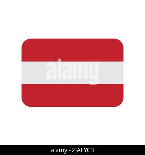 Austria flag vector icon on white background Stock Vector