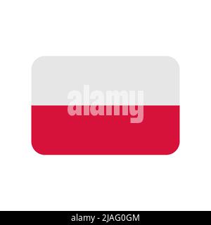 Poland flag vector icon on white background Stock Vector