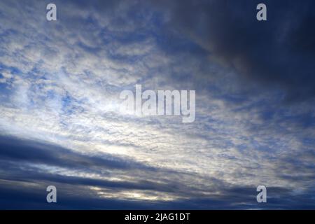 Beautiful clouds in the evening at sunset Stock Photo