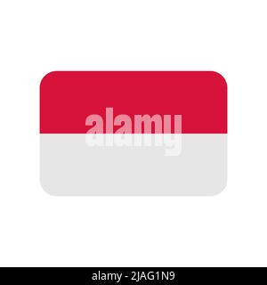 Indonesia flag vector icon on white background Stock Vector