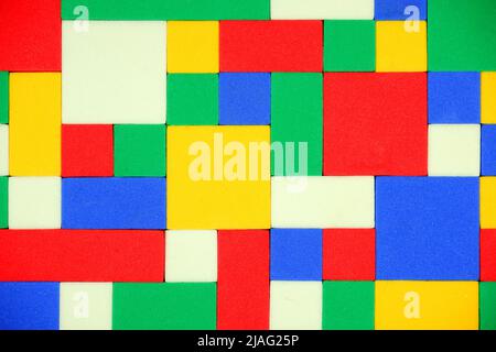 a field of multicolored rectangular shapes Stock Photo