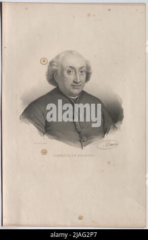 Lomenie de Brienne. '. Kardinal Étienne Charles de Loménie de Brienne. Francois Seraphin Delpech (1778—1825), lithographer, after: Antoine Maurin (1793—1860), artist Stock Photo