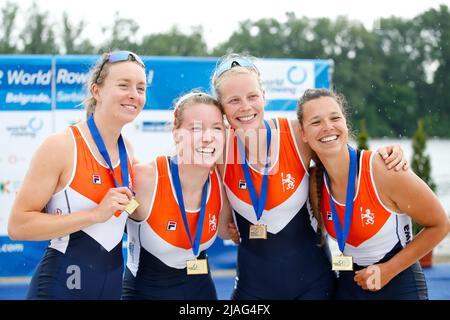 BELGRADE, SERBIA - MAY 29: Nika Johanna Vos, Tessa Dullemans, Ilse ...