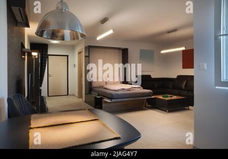 Interior of a new and modern apartment, prepared for renting. Stock Photo