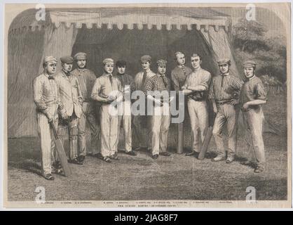 THE SURREY ELEVEN'. Das Cricket-Team von Surrey (aus 'The Illustrated London News'). Unknown Stock Photo