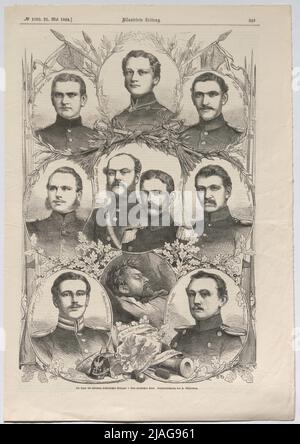 The victims of the Schleswig-Holstein campaign: I. of the Prussian army. '. Prussian victims of the German-Danish (Schleswig-Holstein) war (from' illustrated newspaper '). After: Hermann Scherenberg (1826-1897), artist Stock Photo