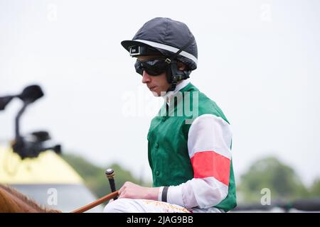 Jockey Rossa Ryan on The Flying Ginger at York Races. Stock Photo