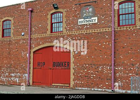 Rhymney Brewery Hop Bunker & offices -Thomas Industrial Estate, Gilchrist, Blaenavon, Pontypool , South Wales, UK, NP4 9RL Stock Photo