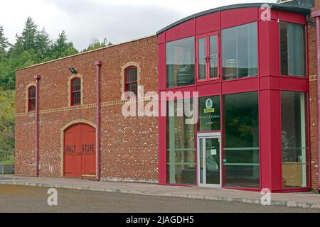 Rhymney Brewery Hop Bunker & offices -Thomas Industrial Estate, Gilchrist, Blaenavon, Pontypool , South Wales, UK, NP4 9RL Stock Photo