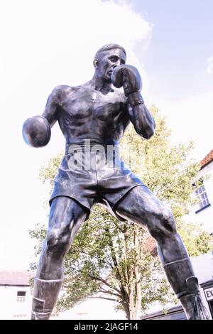 Statue of Randolph Adolphus Turpin, Market Square, Warwick, West Midlands, England, UK, 2022 Stock Photo
