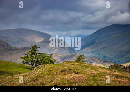 The Langdale Valley from Black Fell, Lake District, England Stock Photo