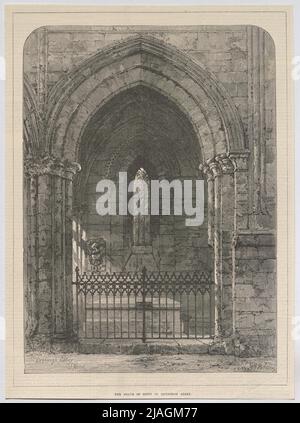 THE GRAVE OF SCOTT IN DRYBURGH ABBEY.'. Das Grab von Sir Walter Scott in in der Dryburgh Abbey (aus 'The Illustrated London News'). Unknown Stock Photo