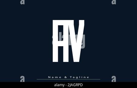 Alphabet letters Initials Monogram logo AV, VA Stock Vector