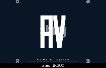 Alphabet letters Initials Monogram logo AV, VA Stock Vector
