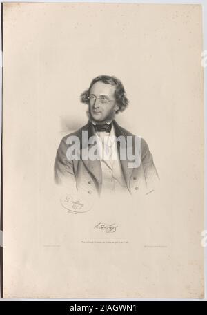 Dr. Eduard Fenzl. Adolf Dauthage (1825—1883), Artist, Adolf Dauthage (1825—1883), lithographer, Josef Bermann (1810—1886), publisher, Johann Höfelich (1796—1849), Printer Stock Photo