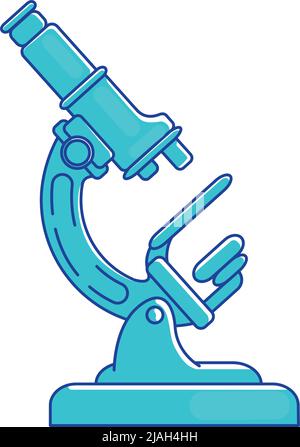 Microscope semi flat color vector element Stock Vector