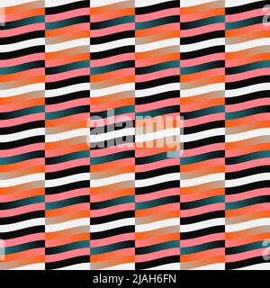Seamless abstract vector pattern artwork made with repetitive geometry shapes and elements. Geometric design graphics for poster, cover, art, presenta Stock Vector