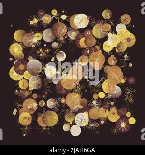 Abstract pattern graphics design inspired by modernism aesthetics arts made with bold geometric shapes and abstract figures for poster, cover, art, pr Stock Vector